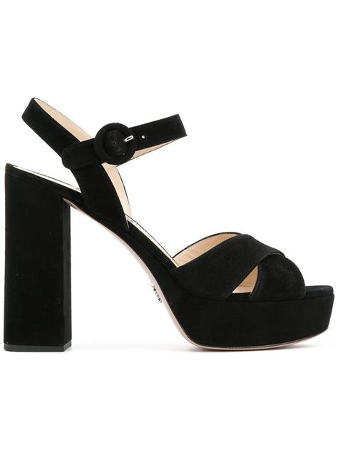 prada poity sandals|prada chunky heel sandal.